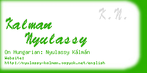 kalman nyulassy business card