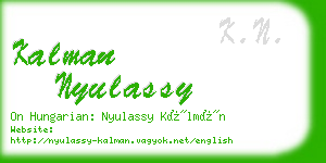 kalman nyulassy business card